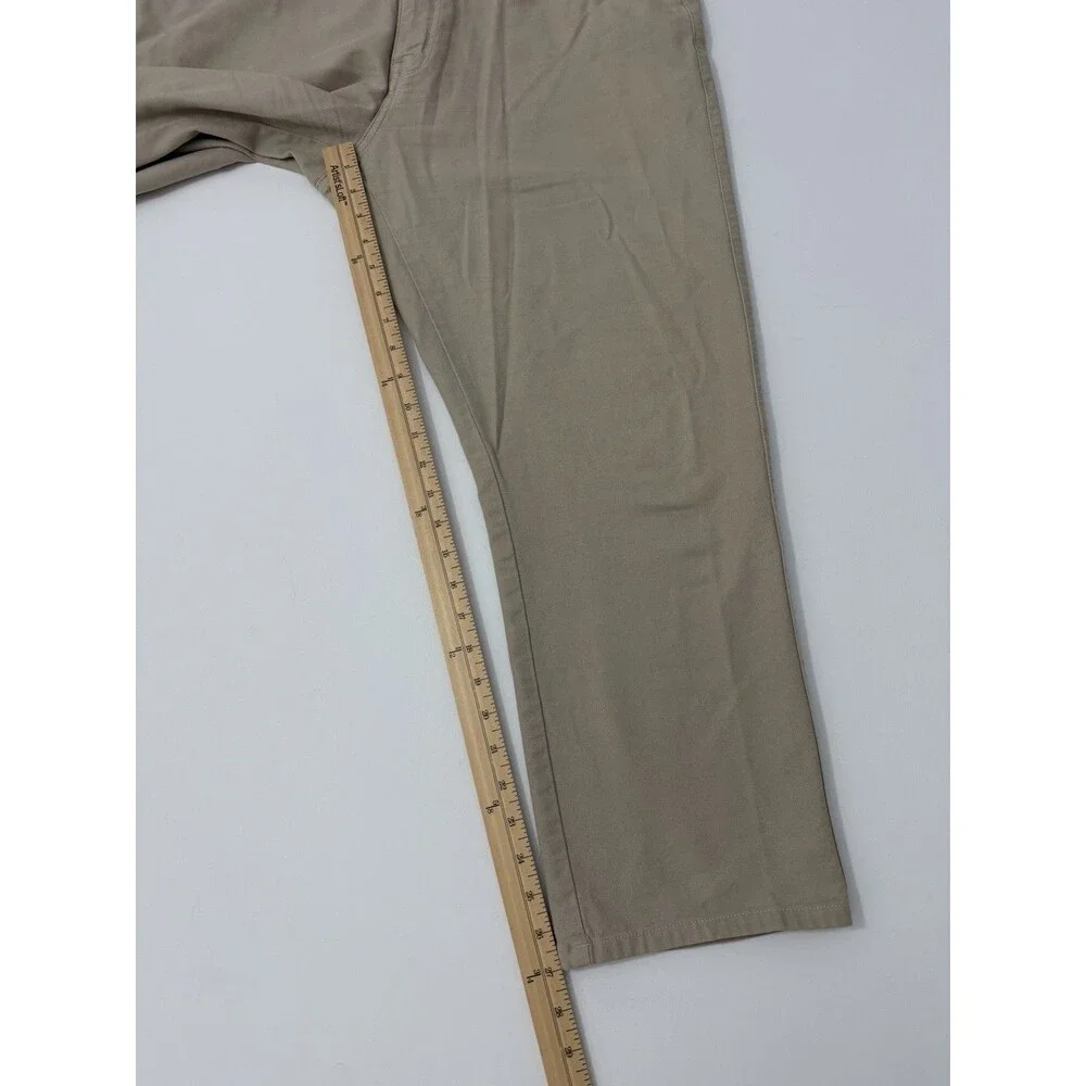 Peter Millar 5-Pocket Pants Men 38x27 Khaki Stretch Crown Vintage Canvas Chino